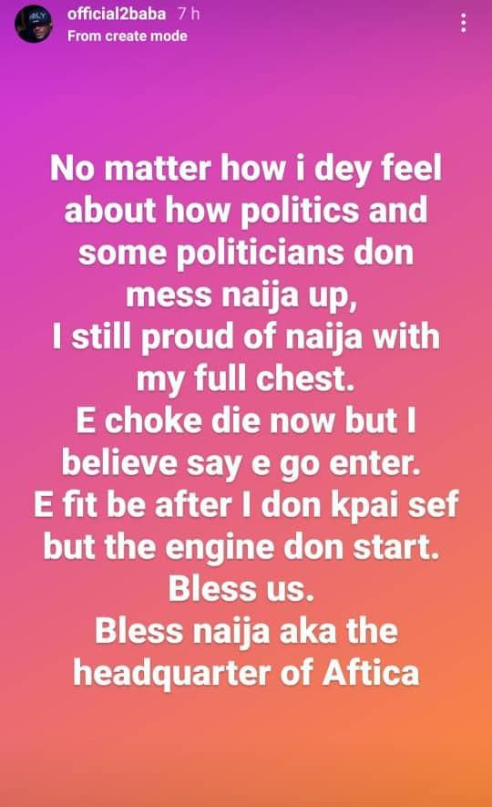 The singer believes that someday, the country will get it right. [LIB]