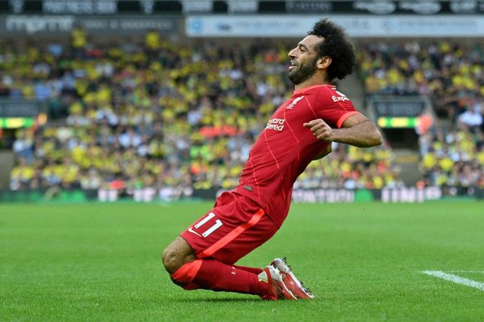 Mohamed Salah scored Liverpool's third goal in a 3-0 win at Norwich on Saturday