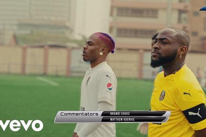 Davido and Ckay in new video for 'La La.' (DMW)
