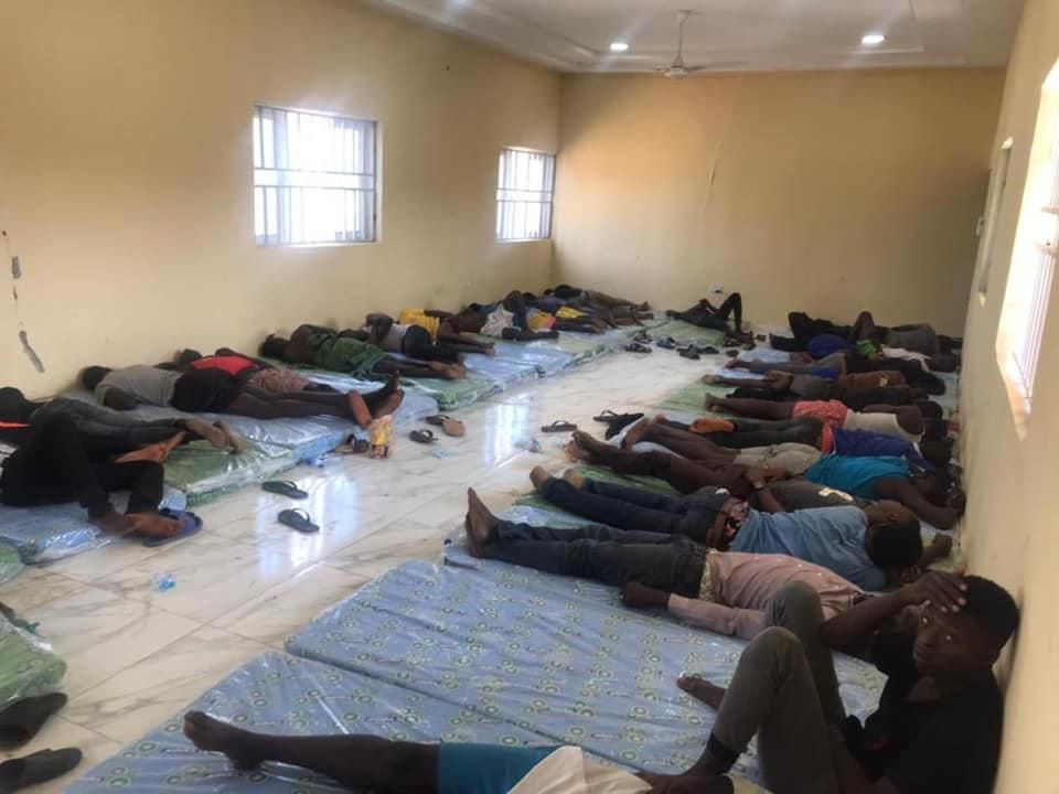 Some of the students rescued from the armed gunmen [KDSG]