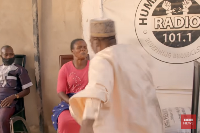 Ordinary President, Ahad Isah captured in a BBC Africa Eye documentary slapping a woman. [BBC]