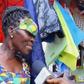 Ghanaian woman gives an interesting reason why she wears her mask the forehead