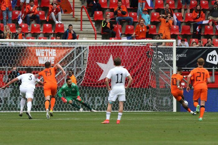 Memphis Depay opened the scoring for the Netherlands in a simple win over Georgia