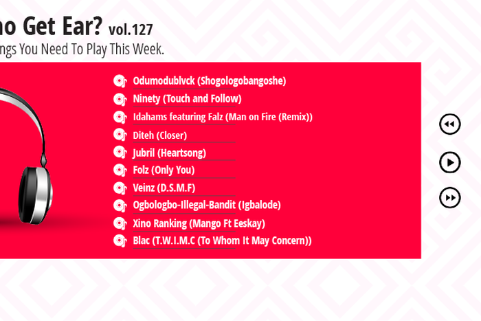 Who Get Ear Vol. 127: Here are the 10 Nigerian songs you need to play this week. (Pulse Nigeria)