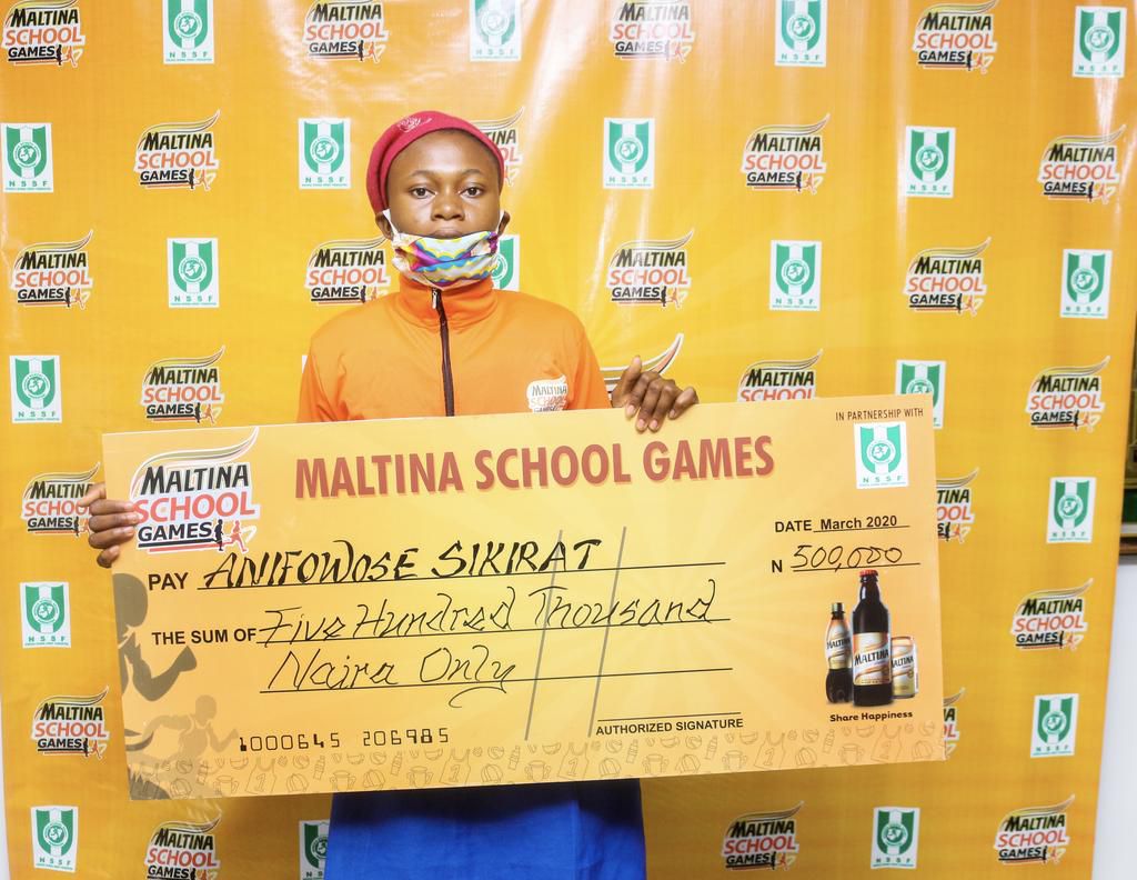 Anifowose Sidika Winner Best Athlete Girls Category