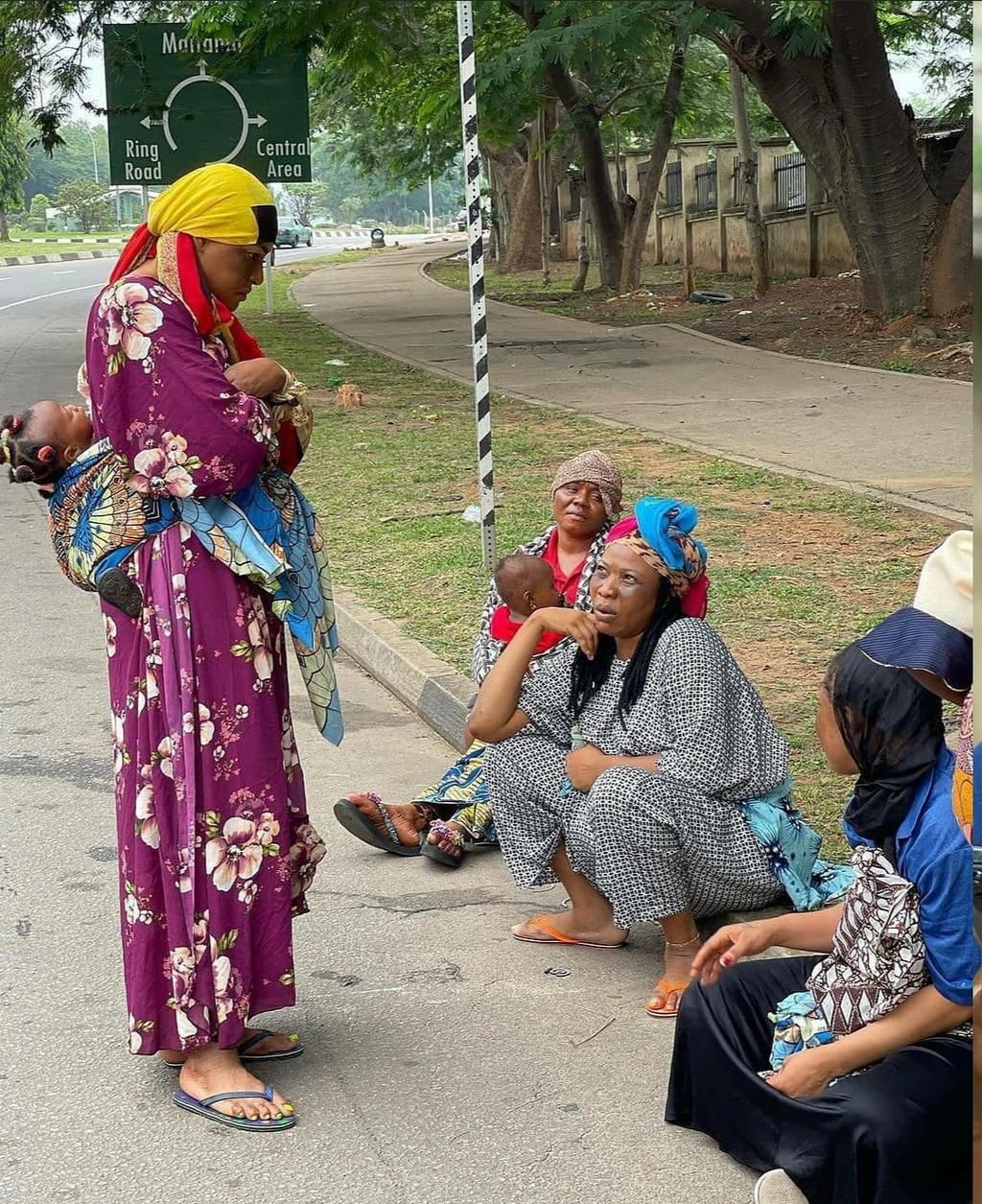 Tonto Dikeh on the set of 'Beggars Children' [Instagram/Tontolet]