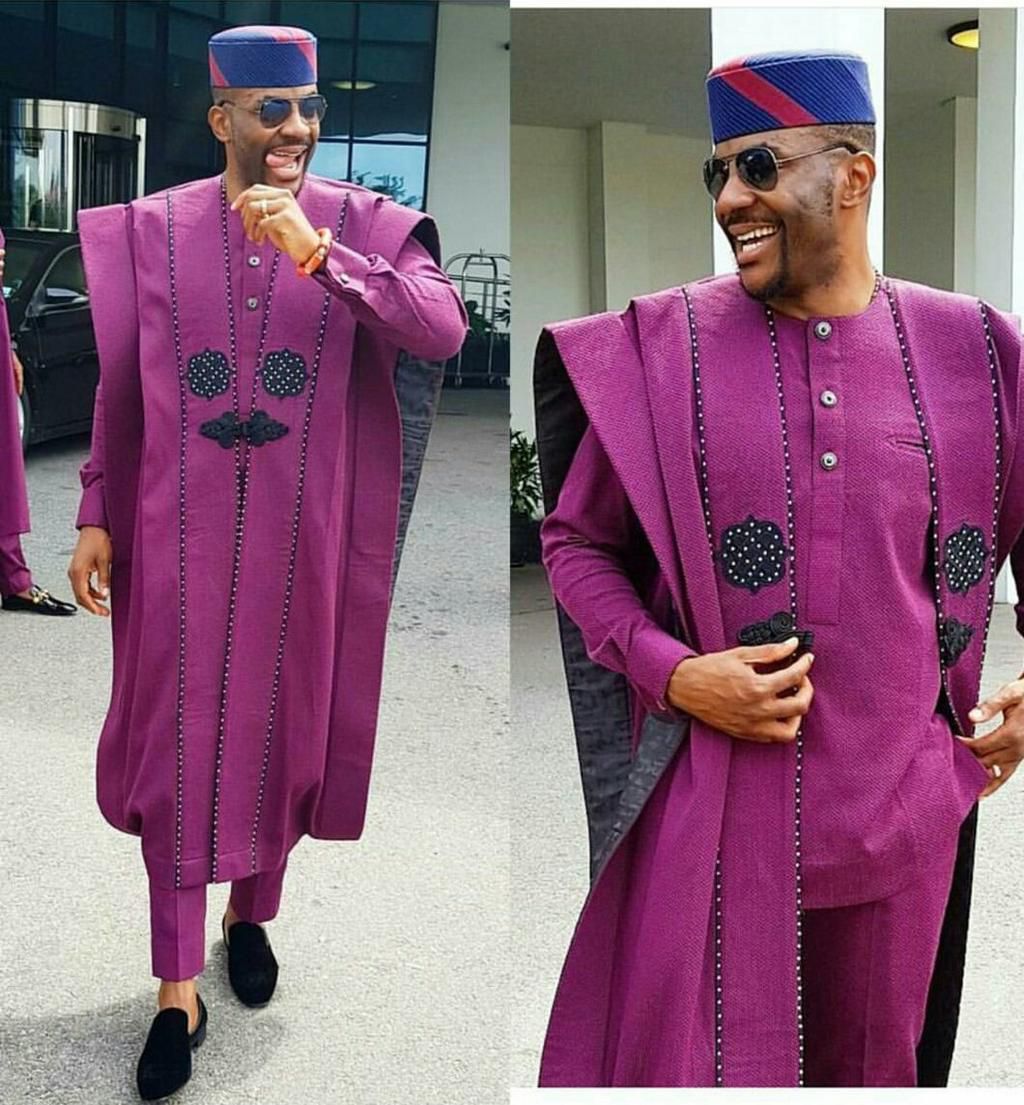 Ebuka in his signature Agbada {guardian ng}