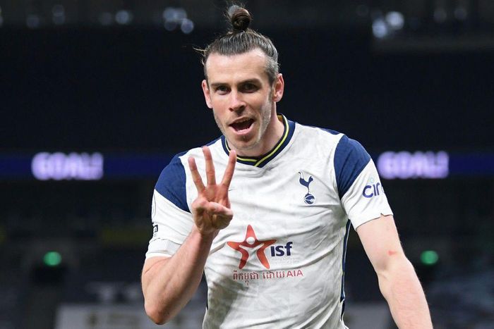 Three and easy: Gareth Bale scored his first Premier League hat-trick in Tottenham's 4-0 thrashing of Sheffield United