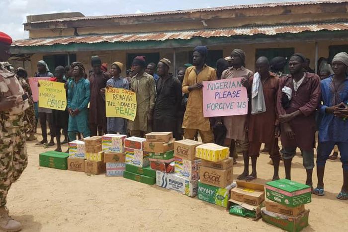Surrendering Boko Haram fighters in Borno (Nigerian army)