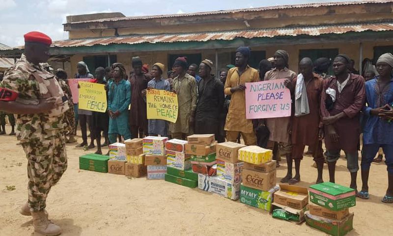 Boko Haram terrorists that surrender are rehabilitated and released under the Operation Safe Corridor programme [Nigerian Army]