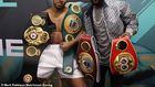 Anthony Joshua and Floyd Mayweather (Mark Robinson Matchroom Boxing)