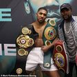 Anthony Joshua and Floyd Mayweather (Mark Robinson Matchroom Boxing)