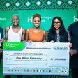 Rita Dominic poses with 'La Femme Anjola' acting challenge winners [Instagram/heritagebankplc]