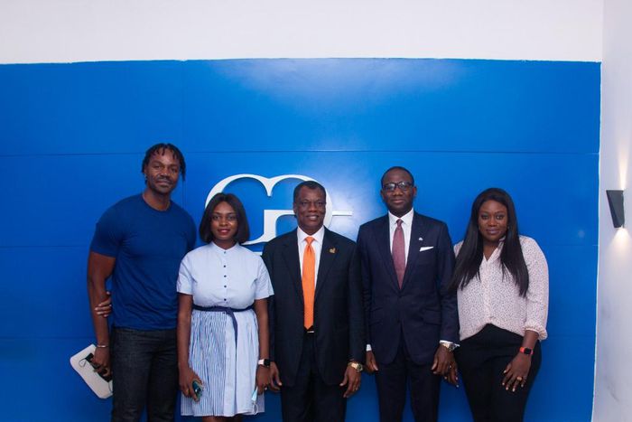 L-R: Emeka Okafor, GM Building New Products, Facebook; Sola Obagbemi, Corporate Communications Manager, Anglophone West Africa, Facebook; Austin Okere, Founder, CWG; Adewale Adeyipo, MD/CEO, CWG; and Tosin Adefeko, Managing Director, AT3 Resources, at ...