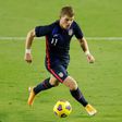 American Chris Mueller runs with the ball against El Salvador during the first half at Inter Miami CF Stadium in Fort Lauderdale, Florida