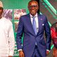 L-R: Deputy Governor, Lagos State, Dr Obafemi Hamzat, Lagos State Governor, Mr Babajide Sanwo-Olu and Commissioner for Agric, Ms Olusanya during the unveiling of the five-year Agricultural and Food Systems Roadmap on Thursday, April 22, 2021. [Twitter/...