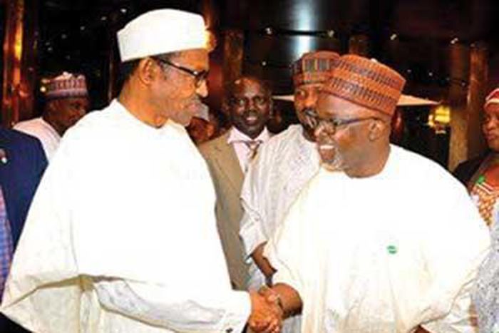 President Muhammadu Buhari congratulates Amaju Pinnick on FIFA Council election