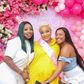 Anita Joseph. Uche Ogbodo and a guest at the baby shower [Instagram/UcheOgbodo]