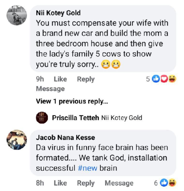 Ghanaians tell Funny Face to compensate wife with a car after disgracing her