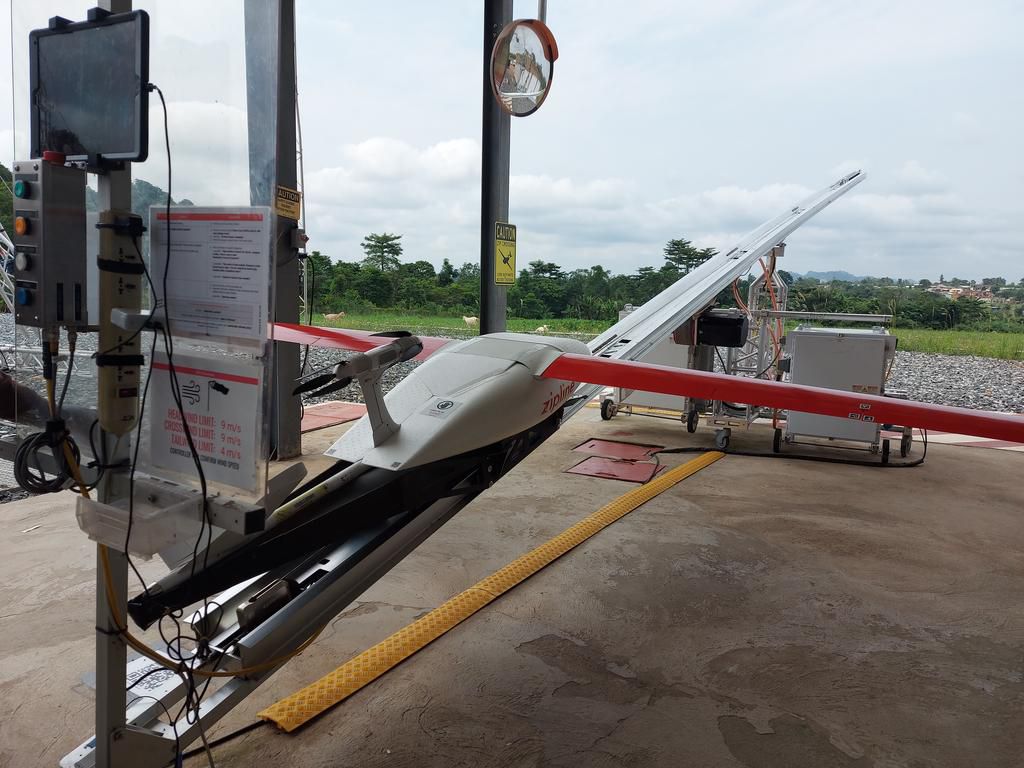 Zipline medicine delivery drone site in Ghana