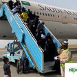 420 Nigerian returnees arrive Abuja from Saudi Arabia . (NIDCOM)