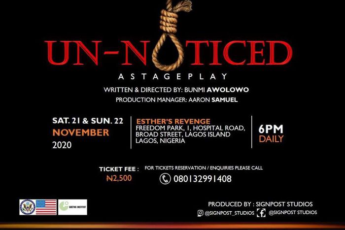 'Un-noticed' stage play [Patrick Popolampo]