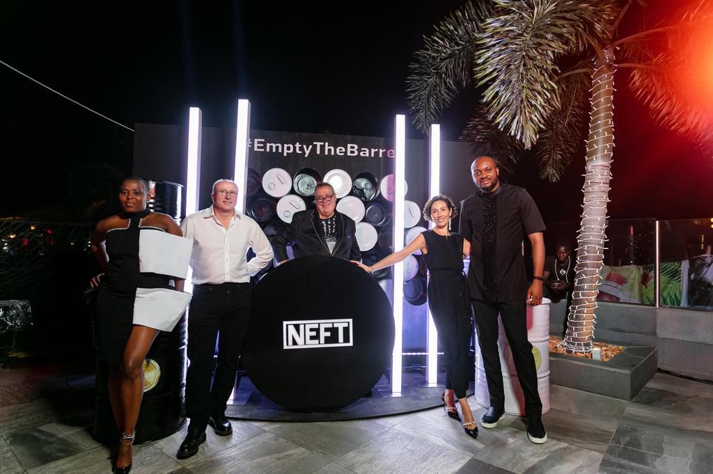 PHOTOS: #Emptythebarrel! Neft, Russian Vodka brand expands business operations in Africa, launches its 'Neft Beyond Vodka' in Nigeria, Africa.