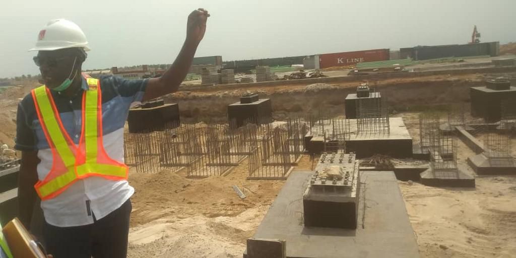 LASUCO’s Head of Project, Mr. Labaran Saidu addressing journalists at the construction site.