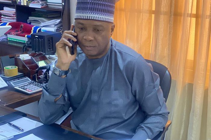 Dr. Bukola Saraki condoles with Ghana President, Nana Akufo-Addo over Jerry Rawlings' death. (Twitter/Saraki)