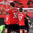 Southampton players celebrate their FA Cup fourth-round win against Arsenal