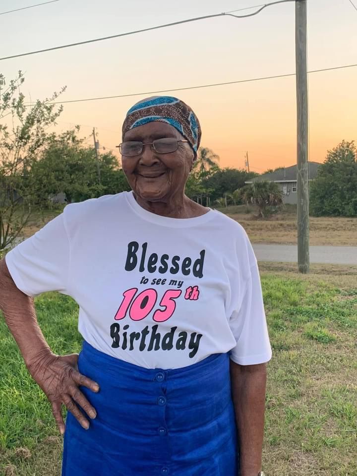 105-year-old woman celebrates her birthday in style