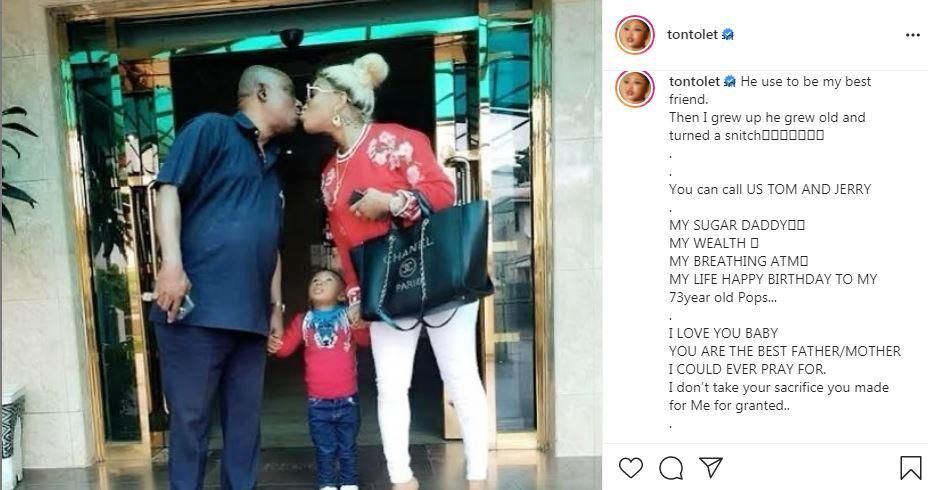 The movie star pens a cute note to celebrate her father on his 73rd birthday.