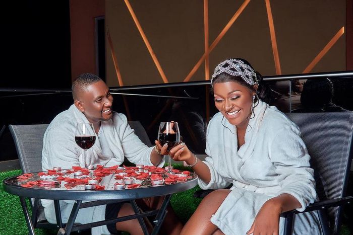 Chacha Eke and her hubby Austin Faani [Instagram/ChachaEkeFaani]