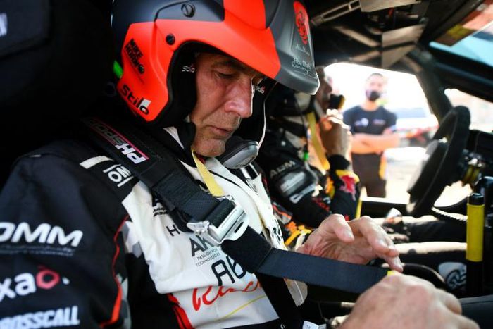 Buckling up for a long ride, Mike Horn is competing in his second Dakar Rally but his finish line is the 2023 race