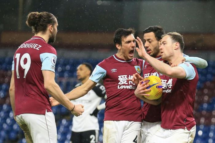 Ashley Barnes (right) scored Burnley's equaliser in a 1-1 draw against Fulham