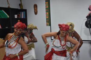 A South-South Cultural dance troupe performing at the Inaugural Nigeria Cultural Show at the Culture Centre, Nigeria House, New York. [NAN]