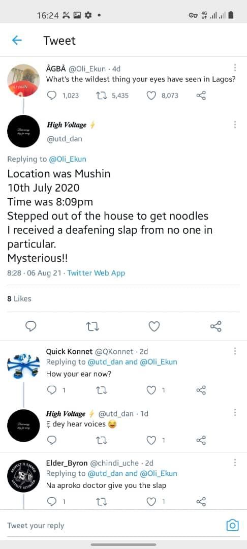 Slap from a ghost, maybe?  {twitter}