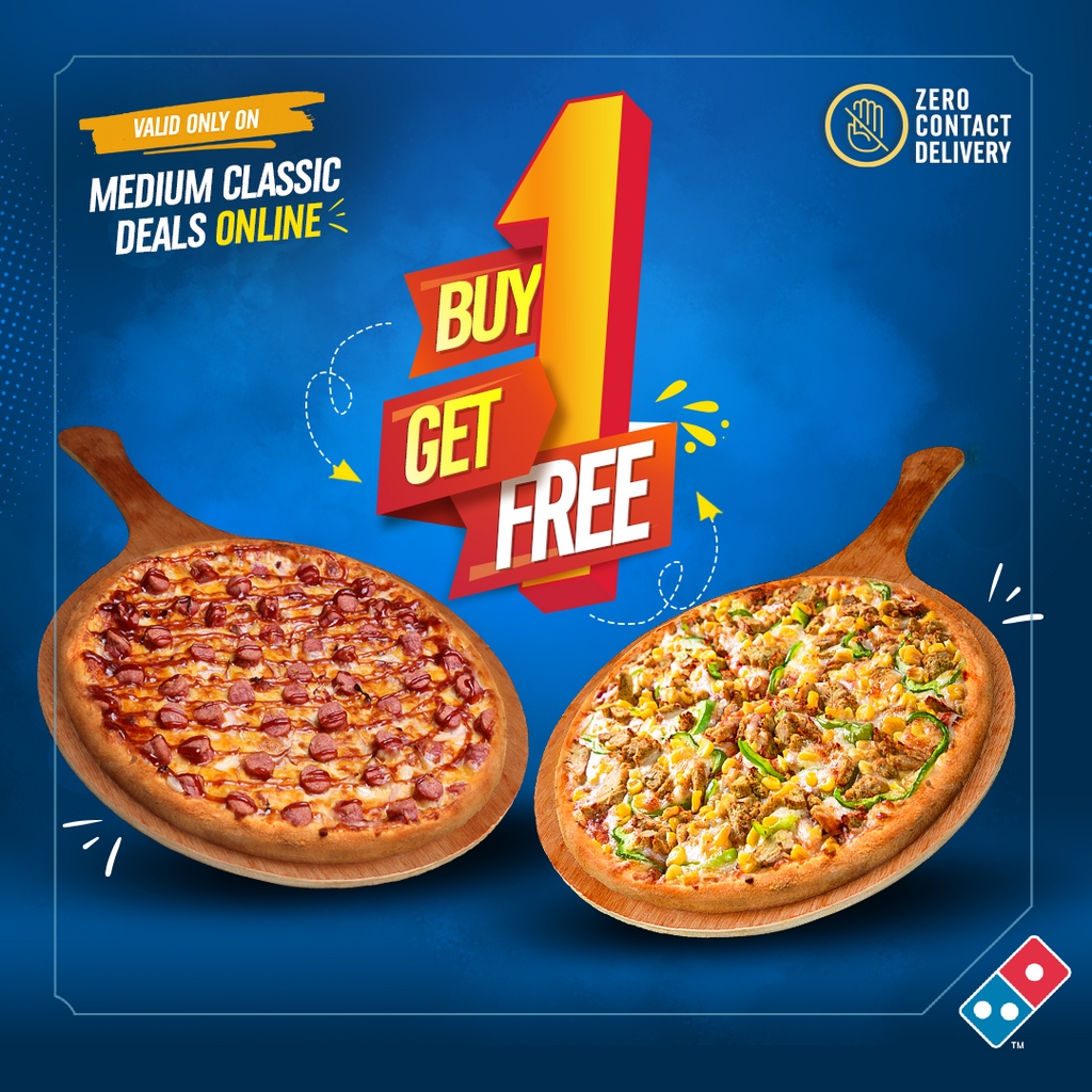 Big Flexin' with Domino's Pizza with buy 1 get 1 FREE offer