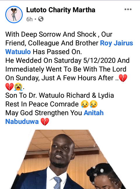 University professor’s son dies just a few hours after his wedding