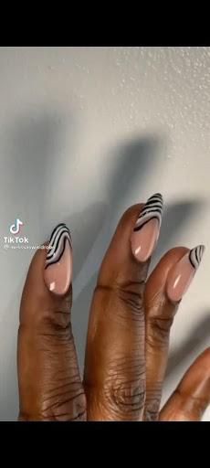 Screenshot showing my nails while making a video on TikTok
