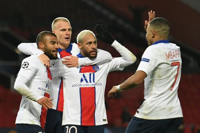 Neymar scored twice in Paris Saint-Germain's crucial 3-1 win over Manchester United in the Champions League in midweek