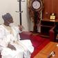 Sen. Abdullahi Adamu interacting with Tanzanian High Commissioner to Nigeria, Mr Benson Bana.