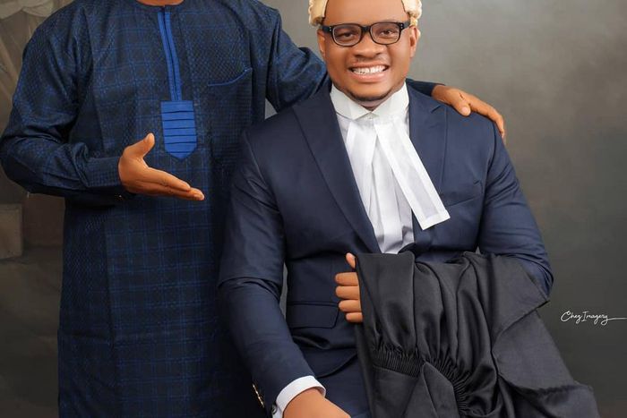 Music veteran Bright Chimezie and his son Chukwudi [Instagram/OfficialBrightChimezie]