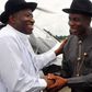 Former President, Goodluck Jonathan and Minister of Transportation, Rotimi Amaechi (TheBossNewspaper)