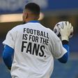 Players wore T-shirts expressing their opposition to plans for a European Super League ahead of Chelsea's Premier League match with Brighton