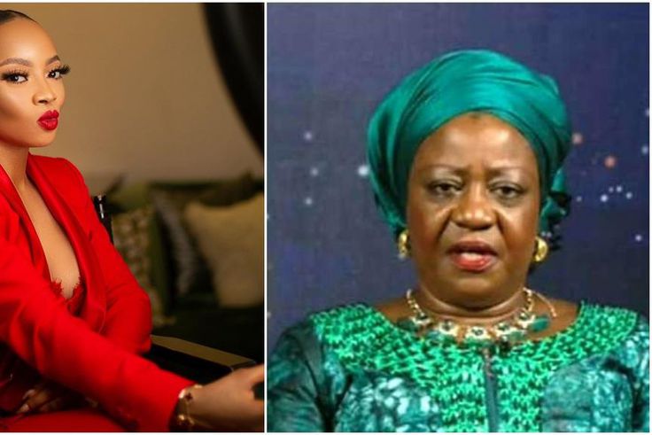 Toke Makinwa and presidential aide, Lauretta Onochie [Instagram/TokeMakinwa] [PremiumTimes]