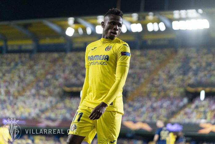 Samuel Chukwueze shone as Villarreal won on Thursday to progress to the semifinals of the Europa League (Twitter/Villarreal)