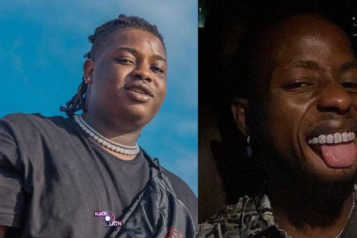 Barry Jhay and late label boss, Karshy Godson. (Newsworld)