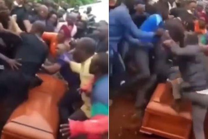 Family members fall into grave as fight breaks out at cemetery over corpse