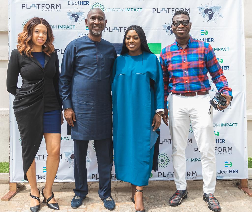 L-R: Chief Strategy Officer, Platform Capital, Tracy-Alero Doyle; Chairman, Platform Capital, Dr Akintoye Akindele; Executive Director and Co-founder, ElectHER, Ibijoke Faborode; and Global Thought Leader, Olakunle Soriyan at the unveiling of Agender35